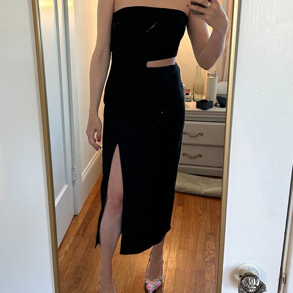 Strapless Zara dress with cut-out and slit NWT - Picture 4 of 4